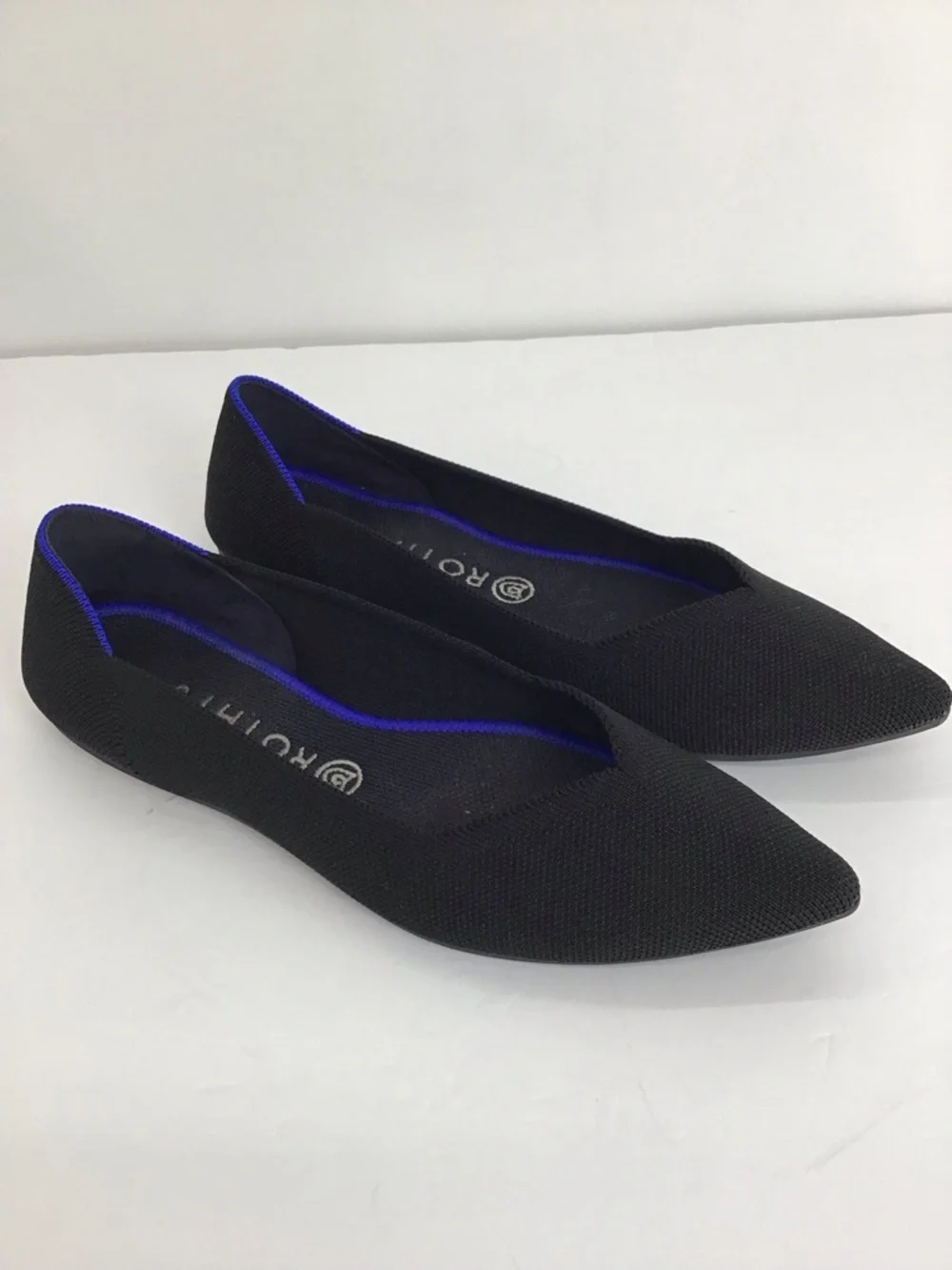 Rothy’s Women’s The Point II Flats Slip-On Comfortable Washable Black Size 10W